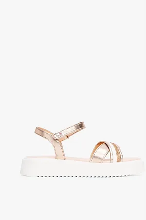 Tommy Hilfiger Glitzer-Sandale mit Klettverschluss