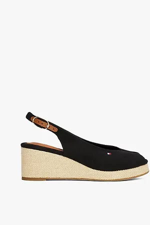 Tommy Hilfiger Slingback-Espadrille aus Canvas mit Keilabsatz