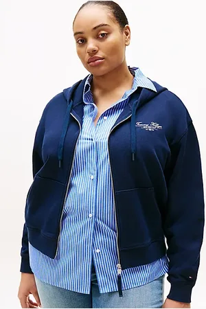 Tommy Hilfiger Curve Logo-Hoodie mit Reißverschluss