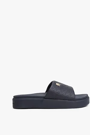 Tommy Hilfiger Plateau-Badeschuh mit TH-Monogramm-Prägung