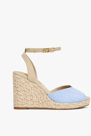 Tommy Hilfiger Chambray-Espadrille mit Keilabsatz