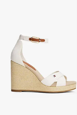 Tommy Hilfiger Espadrilles-Sandale mit hohem Keilabsatz