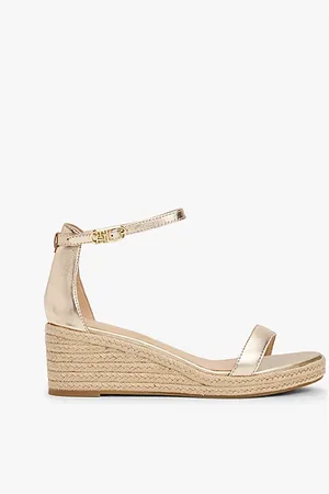 Tommy Hilfiger Leder-Espadrille mit Keilabsatz
