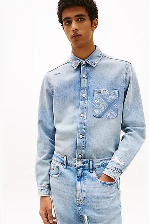 Tommy Hilfiger Regular Fit Jeanshemd im Used Look