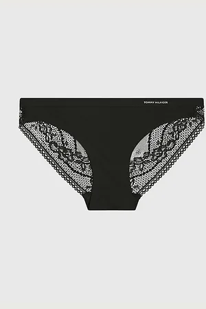 Tommy Hilfiger Slip mit Spitze und Logo am Taillenbund