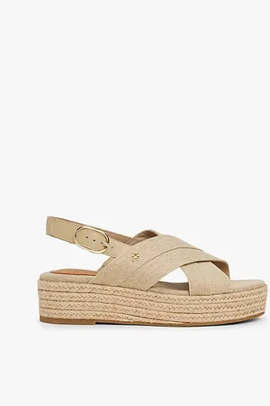 Tommy Hilfiger Espadrilles-Sandale aus Denim mit Plateau