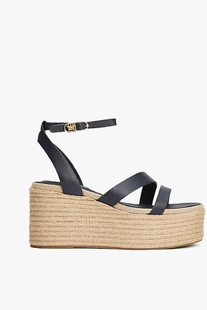 Tommy Hilfiger Plateau-Espadrille aus Leder