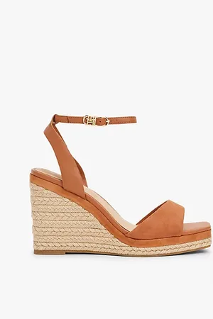 Tommy Hilfiger Keilsandalette aus Leder mit TH-Monogramm