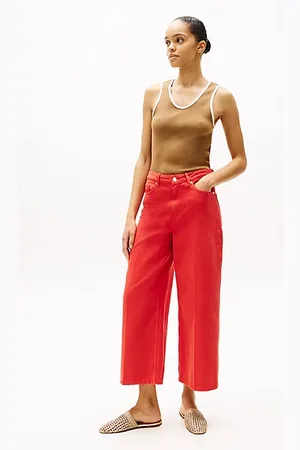 Tommy Hilfiger Knöchellange Jeans mit weitem Bein und hohem Bund