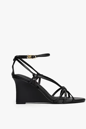 Tommy Hilfiger Sandale aus Leder mit Keilabsatz