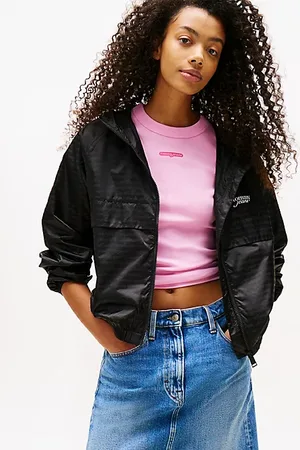 Tommy Hilfiger Wasserabweisende Jacquard-Windjacke mit Logo