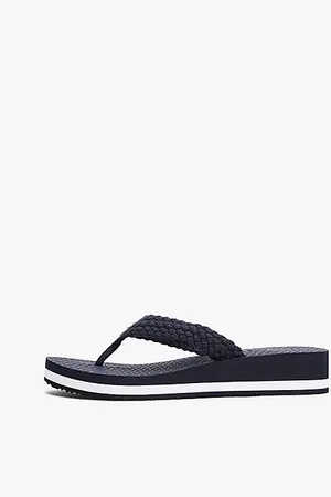 Tommy Hilfiger Zehentrenner mit TH-Monogramm und Keilabsatz