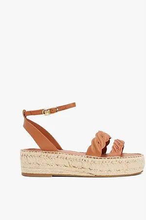 Tommy Hilfiger Geprägte Leder-Espadrille