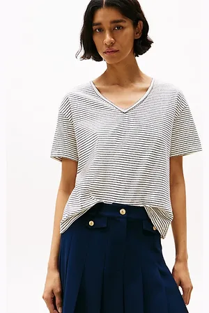 Tommy Hilfiger Relaxed Fit T-Shirt aus Leinen-Baumwollmix