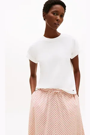 Tommy Hilfiger Rundhals-T-Shirt mit Logo-Stickerei
