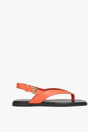 Tommy Hilfiger Color Block-Ledersandale mit Square Toe