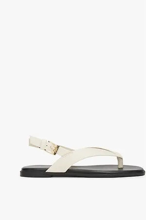 Tommy Hilfiger Color Block-Ledersandale mit Square Toe