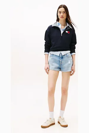 Tommy Hilfiger Denim-Shorts mit unvernähtem Saum
