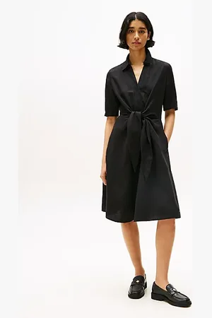 Tommy Hilfiger Relaxed Fit Midikleid aus Leinenmix