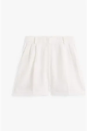 Tommy Hilfiger Shorts aus Leinenmix mit Bundfalten