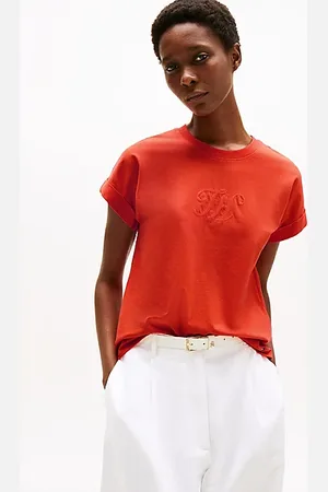 Tommy Hilfiger Rundhals-T-Shirt mit Logo-Stickerei