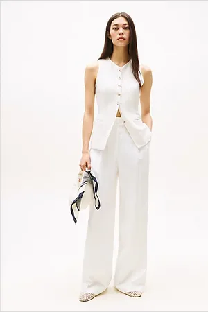 Tommy Hilfiger Relaxed Fit Anzughose aus Leinenmix