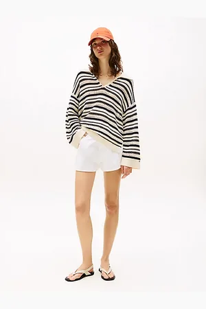Tommy Hilfiger Ausgestellte Jeans-Shorts mit hohem Bund