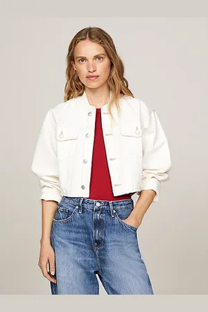 Tommy Hilfiger Cropped Relaxed Fit Denim-Bomberjacke