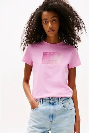 Tommy Hilfiger Rundhals-T-Shirt mit Farbverlauf-Logo