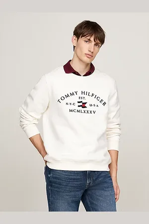 Tommy Hilfiger Rundhals-Sweatshirt mit aufgesticktem Logo