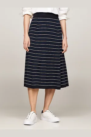 Tommy Hilfiger Gestreifter Midi-Rock in A-Linie