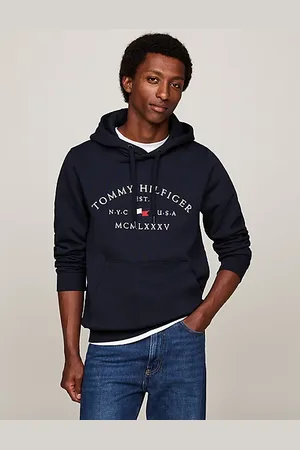 Tommy Hilfiger Hoodie mit Tunnelzug und gebogenem Logo