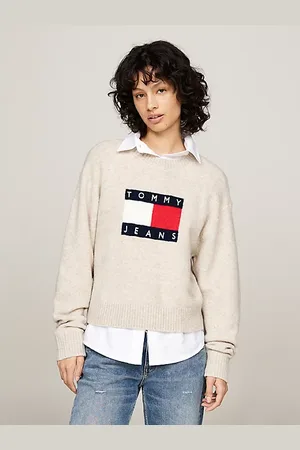 Tommy Hilfiger Melierter Relaxed Fit Pullover mit Wolle