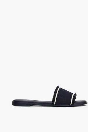 Tommy Hilfiger Canvas-Sandale mit Fransen