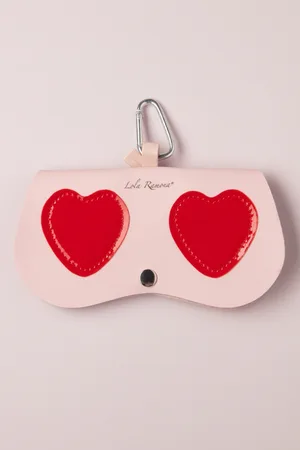 Lola Ramona Heart Eye Sonnenbrillenetui in Babyrosa