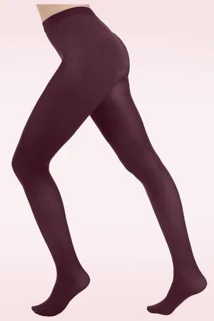 Pamela Mann Opaque Strumpfhose in Damson