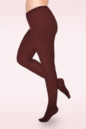 Pamela Mann Curvy Super Stretch Strumpfhose in Burgund