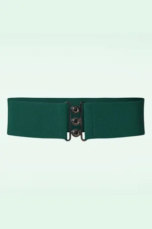 Banned Retro Lauren Vintage Stretch-Gürtel in Grün