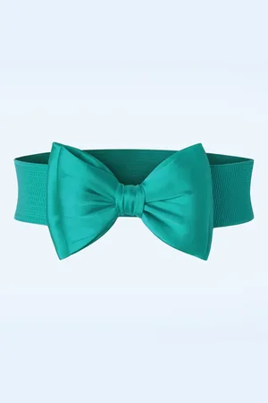 Banned Retro Wow zum Bow Belt in Teal Blue