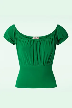 Vintage Chic Belinda Off Shoulder Top in