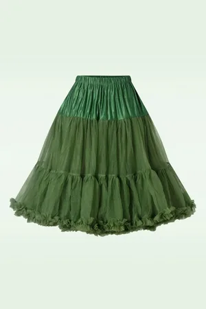 Banned Retro Lola Lifeforms Petticoat in Waldgrün