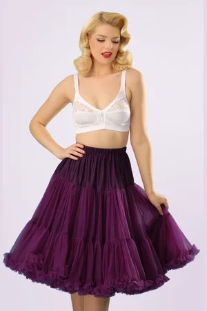 Banned Retro Lola Lifeforms Petticoat in Aubergine