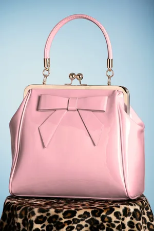 Banned Retro Amerikanische Vintage Lacktasche in Pink