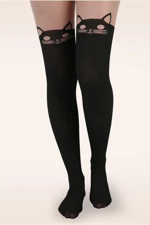 Pamela Mann Kitty Cat Over The Knee Strumpfhose in .
