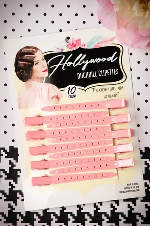 Lauren Rennells Vintage Hairstyling: Hollywood Duckbill Clipettes in Pink