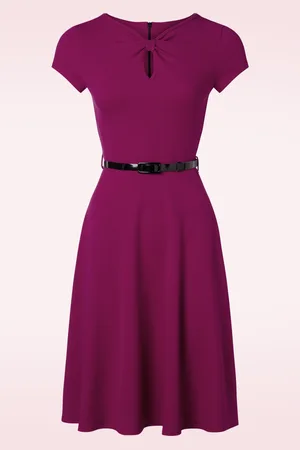 Vintage Chic Lucia Swing Kleid in Amaranth