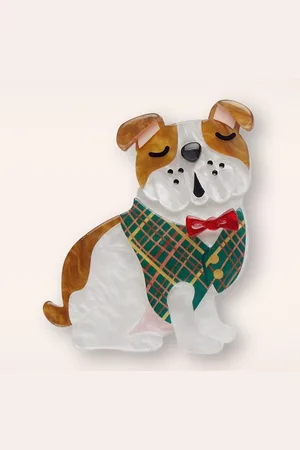 Erstwilder Barney the British Bulldog Brosche