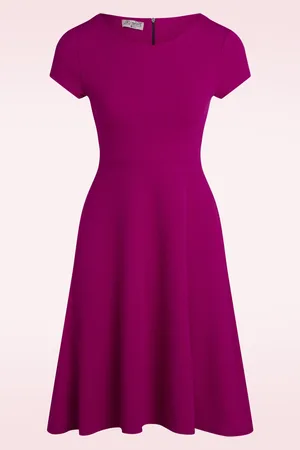 Vintage Chic Azalea Swing Kleid in Amaranth