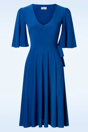 Vintage Chic Vivian Swing Kleid in Königsblau