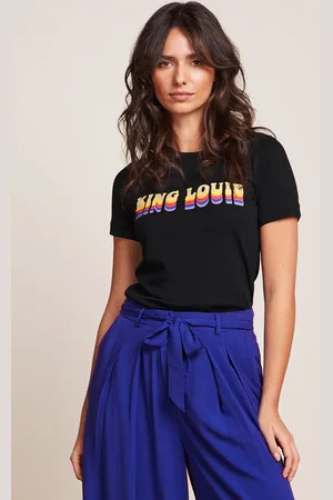 King Louie Logo Placement T-Shirt in Schwarz
